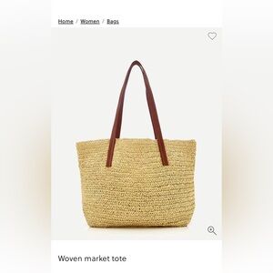 Jcrew NWT Straw Market Tote Bag